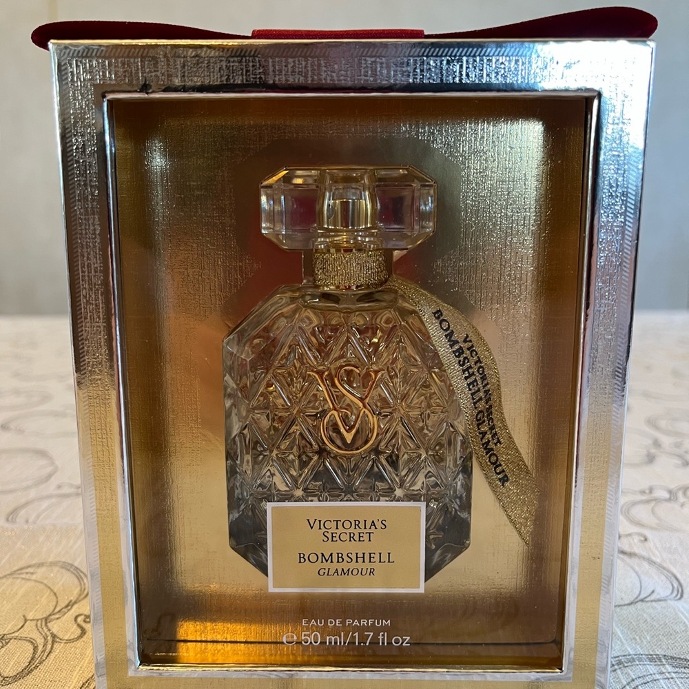 Victoria's Secret Bombshell Glamour Perfume in Gold and Red